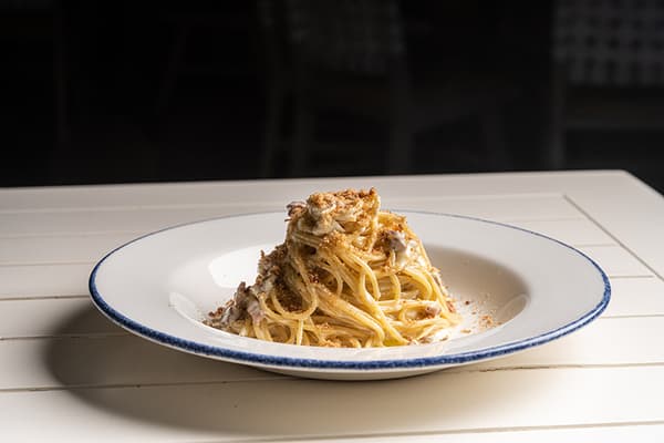Spaghetti Alfredo E Prosciutto
