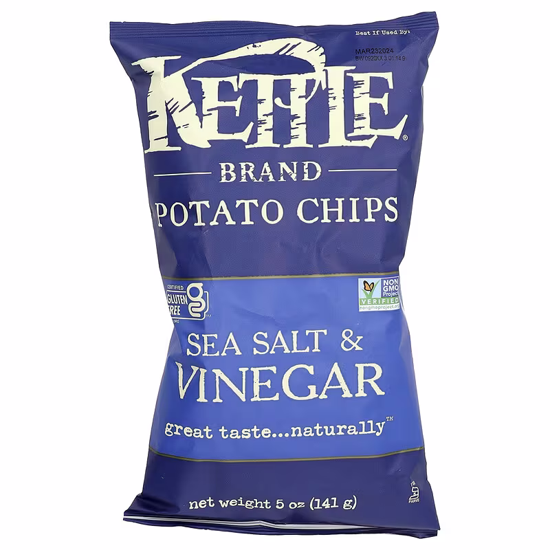 KETTLE POTATO CHIPS SEA SAL VINEGAR 5OZ