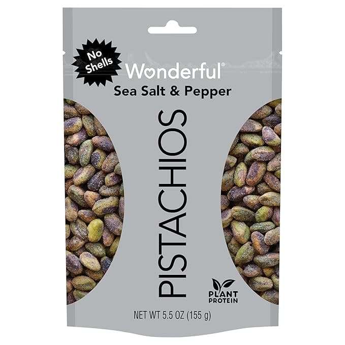 WONDERFULL PISTACHIOS SEA SALT AND PEPPER