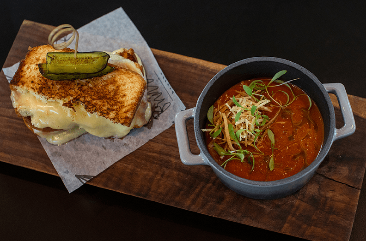 CHEESE SANDWICH TOMATO SOUP