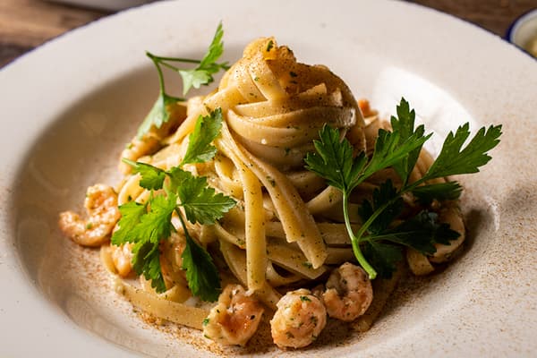 Fetuccini Aglio Olio E Gamberetti