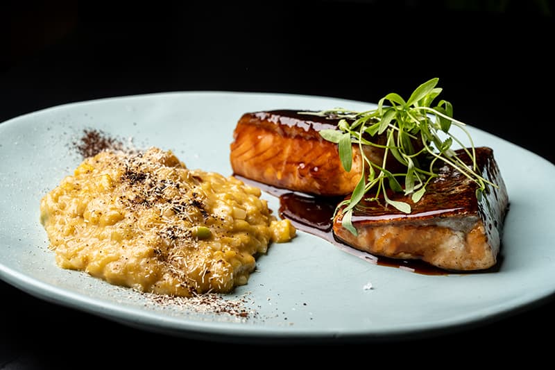 KING SALMON & CORN RISOTTO